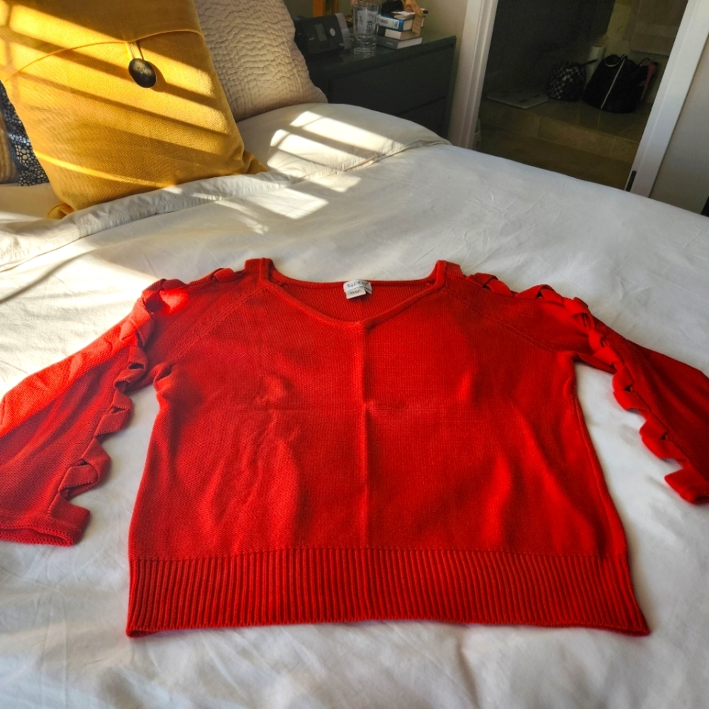 Together Brand Cotton Sweater with braided Arms